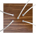 Lampenbaldachin Rose-One quadratisch, 200 mm mit 5 Löchern und 4 seitlichen Löchern - Holz – Ansicht 2