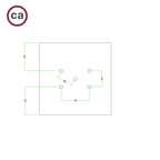 Quadratischer Rose-One Baldachin, 200 mm mit 5 Löchern und 4 seitlichen Löchern – Carrara-Marmor – Ansicht 7