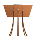 Rose-One Baldachin quadratisch, 200 mm mit 6 Löchern und 4 seitlichen Löchern – Dibond Satin-Kupfer
