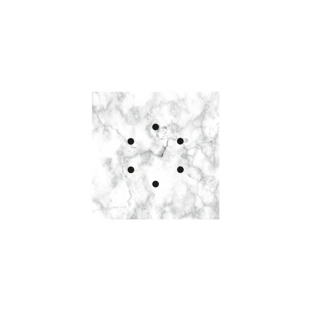 Lampenbaldachin Rose-One quadratisch, 200 mm mit 6 Löchern und 4 seitlichen Löchern – Marmor Carrara – Ansicht 3