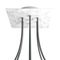 Lampenbaldachin Rose-One quadratisch, 200 mm mit 6 Löchern und 4 seitlichen Löchern – Marmor Carrara