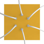 Rose-One Baldachin Quadrat, 200 mm mit 6 Löchern und 4 seitlichen Löchern – Senfgelb – Ansicht 2