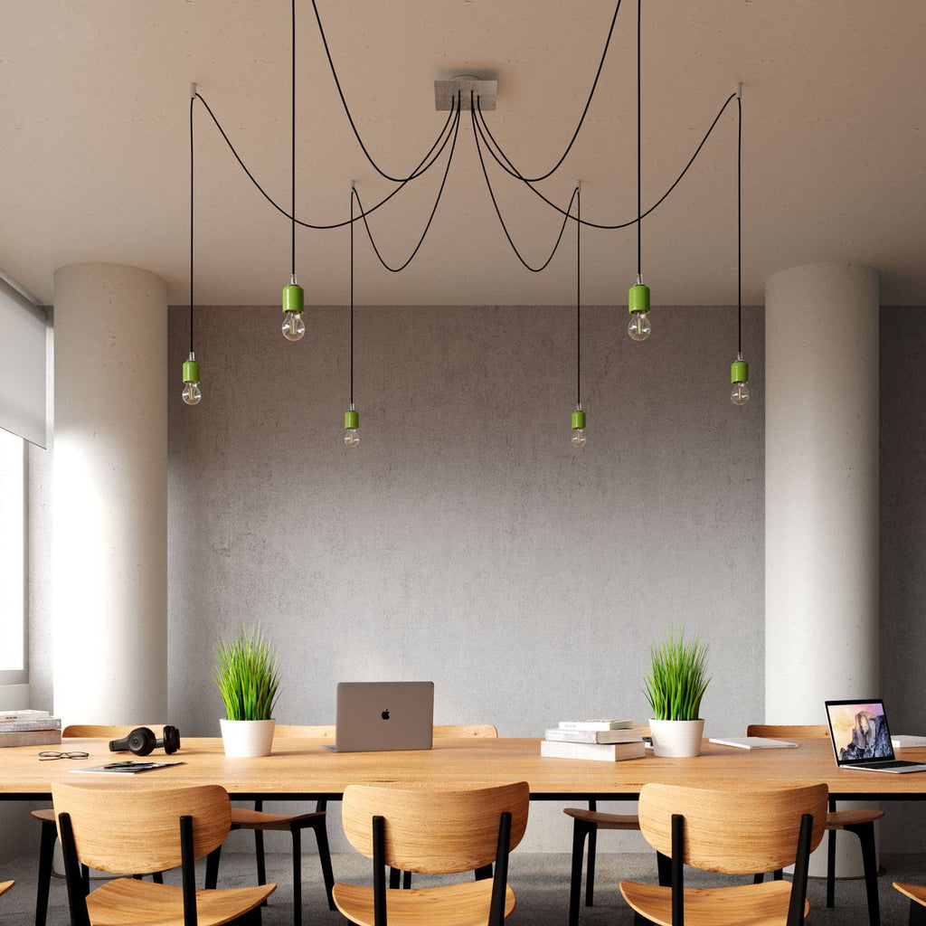Rose-One Baldachin Quadrat, 200 mm mit 6 Löchern und 4 seitlichen Löchern – Senfgelb – Ansicht 5