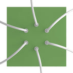 Rose-One Baldachin, quadratisch, 200 mm mit 6 Löchern und 4 Seitenlöchern – Wiesen-Grün – Ansicht 2