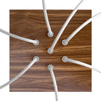 Rose-One Quadrat-Rosette, 200 mm mit 7 Löchern und 4 seitlichen Löchern – Holz – Ansicht 2