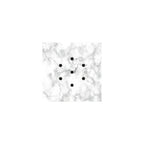 Rose-One quadratische Deckenrosette, 200 mm mit 7 und 4 seitlichen Löchern – Marmor Carrara – Ansicht 3