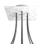 Rose-One quadratische Deckenrosette, 200 mm mit 7 und 4 seitlichen Löchern – Marmor Carrara