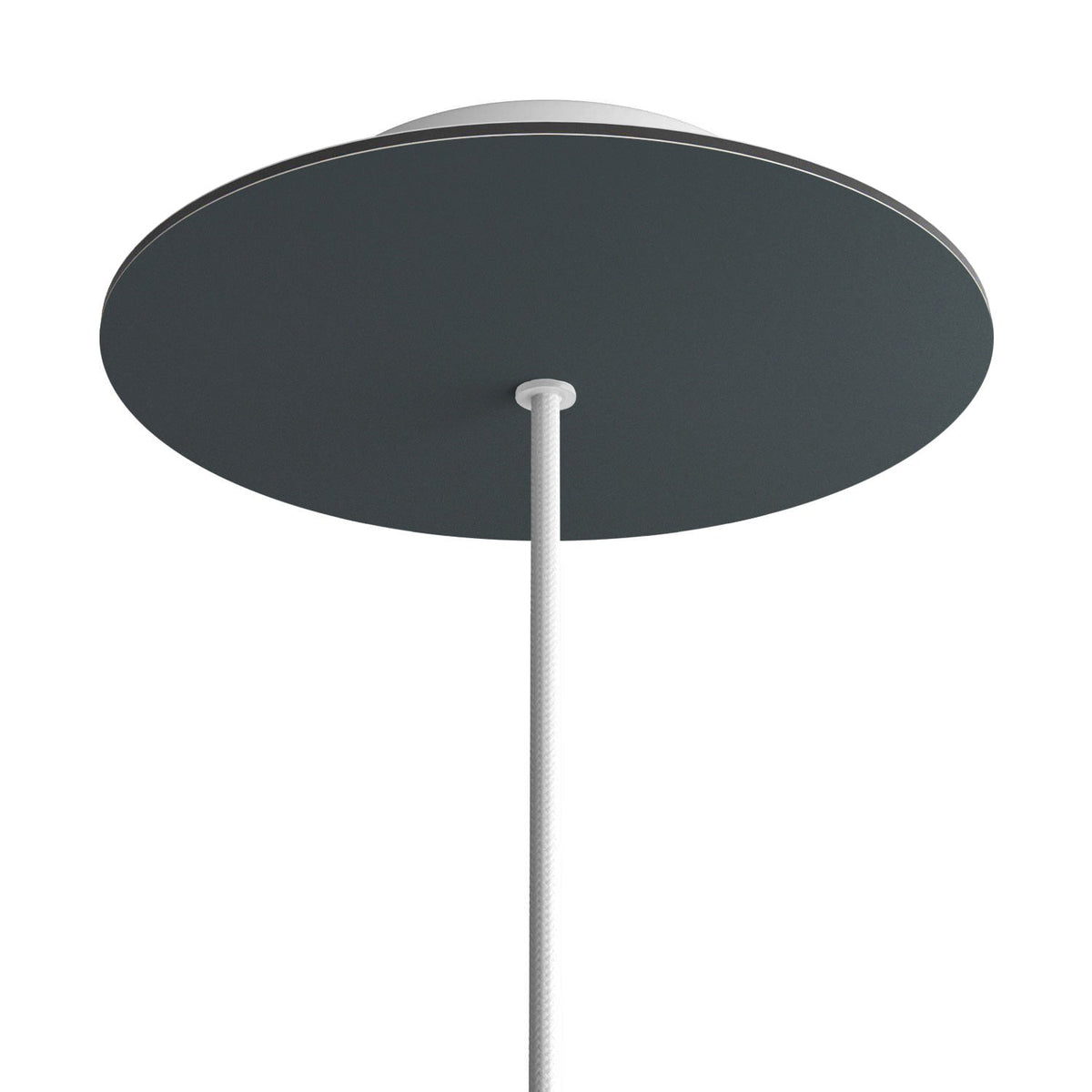 Lampenbaldachin Rose-One rund, Durchmesser 200 mm mit 1 Loch und 4 seitlichen Löchern – Anthrazit