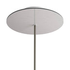 Runder Lampenbaldachin Rose-One, Durchmesser 200 mm mit 1 Loch und 4 seitlichen Löchern – Dibond gebürsteter Stahl