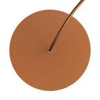Lampenbaldachin Rose-One rund, Durchmesser 200 mm mit 1 Loch und 4 seitlichen Löchern – Dibond Kupfer satiniert – Ansicht 2
