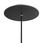 Runder Rose-One-Baldachin, Durchmesser 200 mm mit 1 Loch und 4 seitlichen Bohrungen – Matt Schwarz