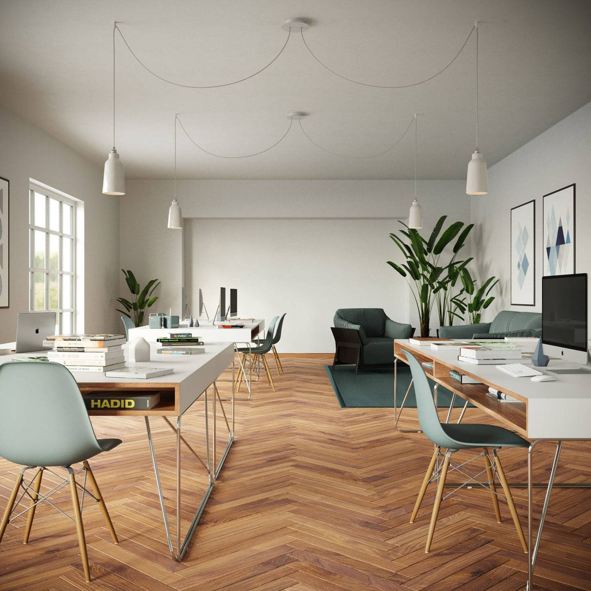 Lampenbaldachin Rose-One rund, Durchmesser 200 mm mit 2 Löchern und 4 seitlichen Löchern – Anthrazit – Ansicht 5