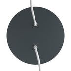 Lampenbaldachin Rose-One rund, Durchmesser 200 mm mit 2 Löchern und 4 seitlichen Löchern – Anthrazit – Ansicht 2