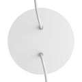 Runder Lampenbaldachin Rose-One, Durchmesser 200 mm mit 2 Bohrungen und 4 seitlichen Bohrungen – Mattweiß – Ansicht 2