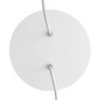 Runder Lampenbaldachin Rose-One, Durchmesser 200 mm mit 2 Bohrungen und 4 seitlichen Bohrungen – Mattweiß – Ansicht 2