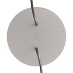 Rose-One Baldachin rund, Durchmesser 200 mm mit 2 Löchern und 4 seitlichen Löchern – Dibond mattierter Stahl – Ansicht 2