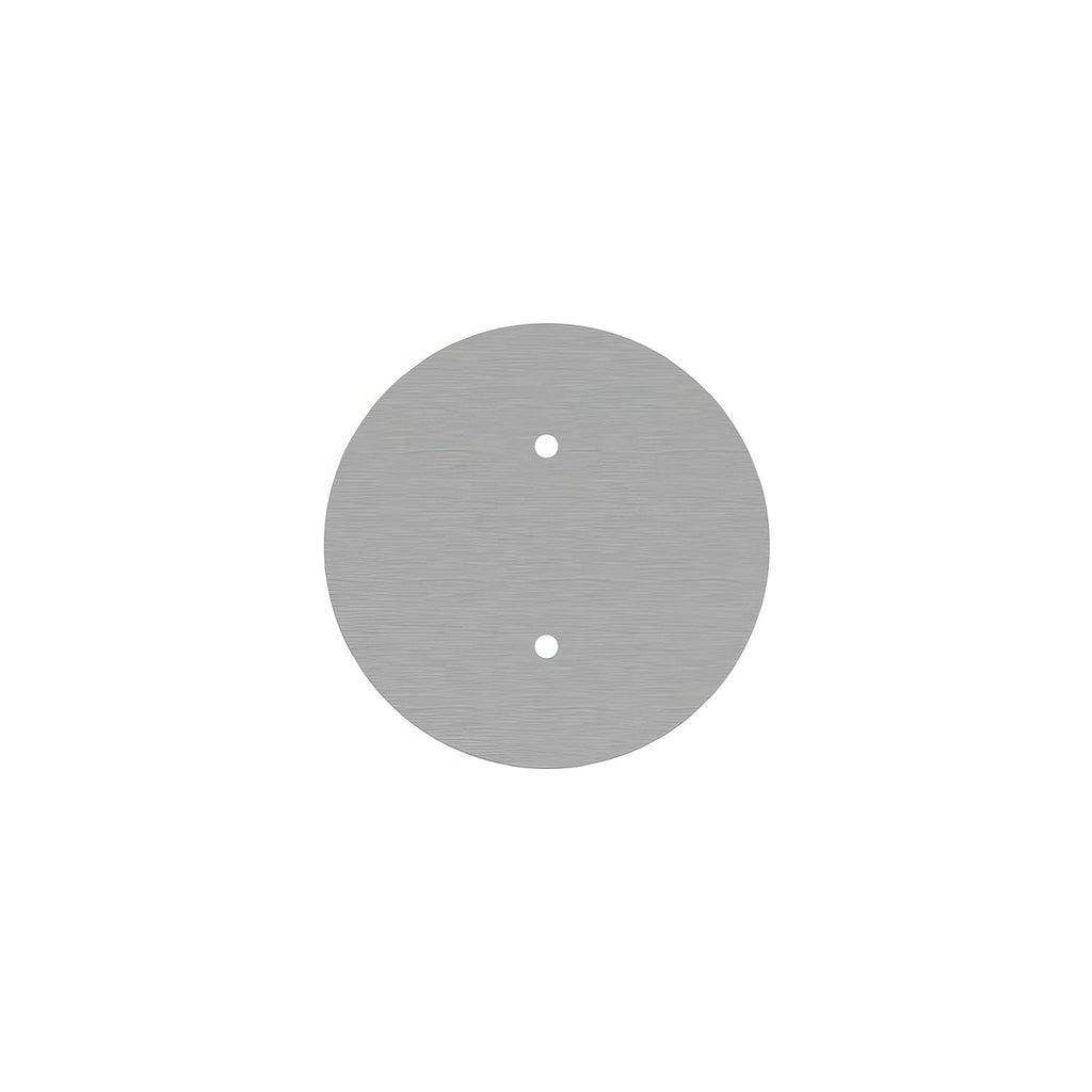 Rose-One Baldachin rund, Durchmesser 200 mm mit 2 Löchern und 4 seitlichen Löchern – Dibond mattierter Stahl – Ansicht 3