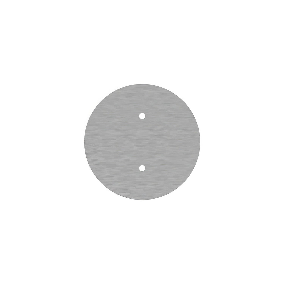 Rose-One Baldachin rund, Durchmesser 200 mm mit 2 Löchern und 4 seitlichen Löchern – Dibond mattierter Stahl – Ansicht 3