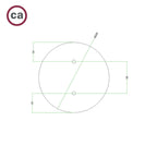 Rose-One Baldachin rund, Durchmesser 200 mm mit 2 Löchern und 4 seitlichen Löchern – Dibond mit satiniertem Kupfer – Ansicht 7