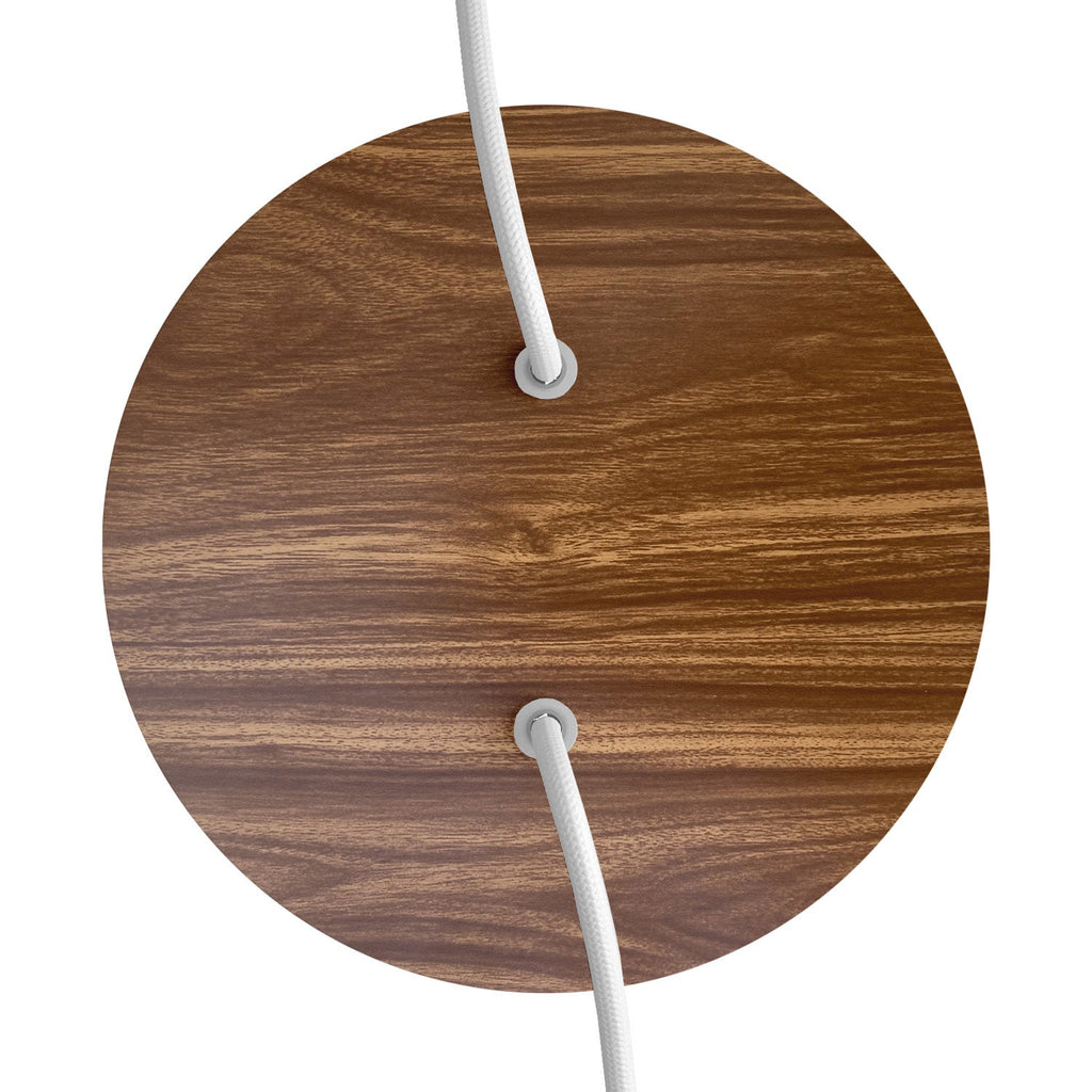 Rose-One Baldachin rund, Durchmesser 200 mm mit 2 Löchern und 4 seitlichen Löchern – Holz – Ansicht 2