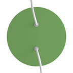 Baldachin Rose-One rund, Durchmesser 200 mm mit 2 zentralen und 4 seitlichen Löchern – Wiesengrün – Ansicht 2