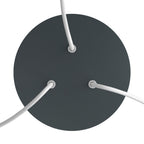 Rose-One Baldachin rund, Durchmesser 200 mm mit 3 Löchern und 4 Seitenlöchern - Anthrazit – Ansicht 2
