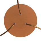 Runder Lampenbaldachin Rose-One, Durchmesser 200 mm mit 3 Löchern und 4 seitlichen Löchern - Dibond Satin-Kupfer – Ansicht 2