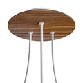 Rose-One-Baldachin rund, Durchmesser 200 mm mit 3 Löchern und 4 seitlichen Löchern – Holz