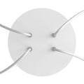 Rose-One Baldachin rund, Durchmesser 200 mm mit 4 Öffnungen und 4 seitlichen Öffnungen – Mattweiß – Ansicht 2