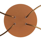 Rose-One Rundrosette, Ø 200 mm, mit 4 Bohrungen plus 4 Seitenbohrungen – Dibond Satin-Kupfer – Ansicht 2