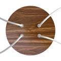 Lampenbaldachin Rose-One rund, Durchmesser 200 mm mit 4 Löchern und 4 seitlichen Löchern - Holz – Ansicht 2