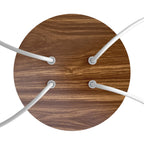 Lampenbaldachin Rose-One rund, Durchmesser 200 mm mit 4 Löchern und 4 seitlichen Löchern - Holz – Ansicht 2