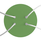 Rosone Rose-One rund, Durchmesser 200 mm mit 4 Löchern und 4 Seitenlöchern – Wiesengrün – Ansicht 2