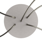 Rose-One Baldachin rund, Durchmesser 200 mm mit 5 Löchern und 4 seitlichen Löchern – Dibond Edelstahl matt – Ansicht 2