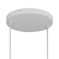 Runder Lampenbaldachin aus Aluminium Ø 30 cm mit Halterung und Erdungs-Textilkabel, mit 2 Frontbohrungen – Mattweiß