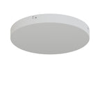Runder Lampenbaldachin aus Aluminium Ø 30 cm mit Halterung und Erdungs-Textilkabel, ohne Bohrungen – Mattweiß