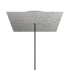 Lampenbaldachin XXL Rose-One quadratisch, 400 mm mit 1 Loch und 4 seitlichen Löchern – Beton