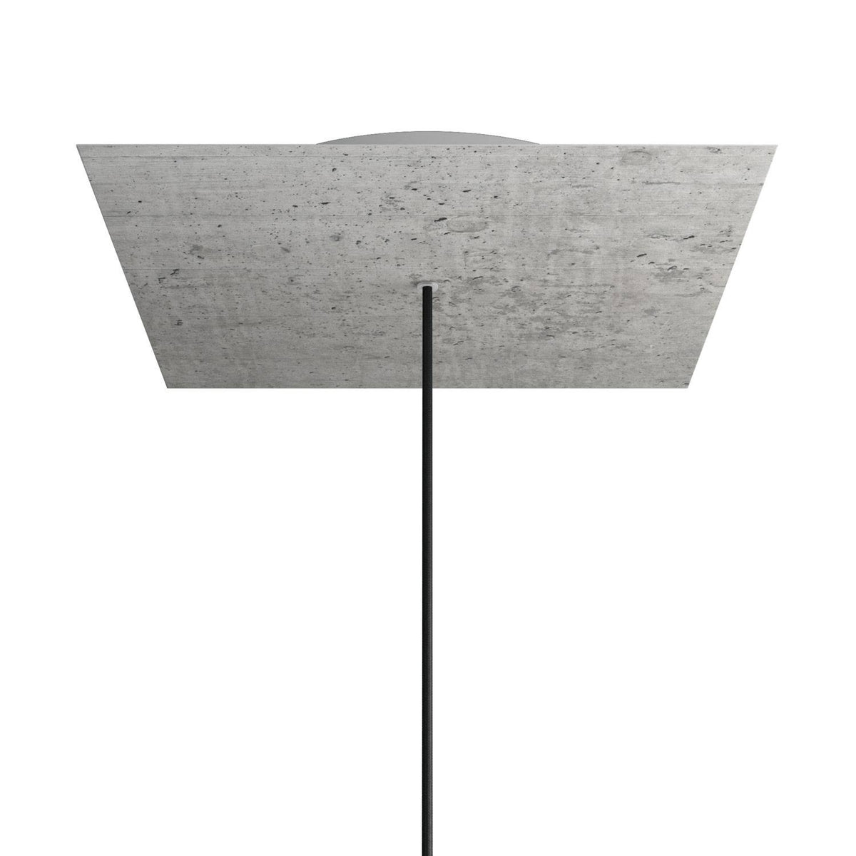 Lampenbaldachin XXL Rose-One quadratisch, 400 mm mit 1 Loch und 4 seitlichen Löchern – Beton