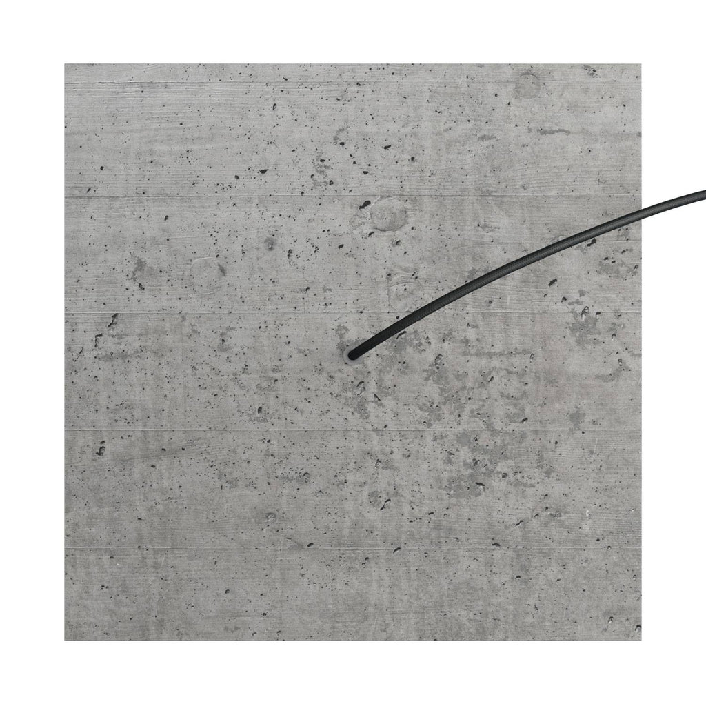 Lampenbaldachin XXL Rose-One quadratisch, 400 mm mit 1 Loch und 4 seitlichen Löchern – Beton – Ansicht 2