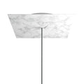 Lampenbaldachin XXL Rose-One quadratisch, 400 mm mit 1 Loch und 4 seitlichen Löchern – Marmor Carrara