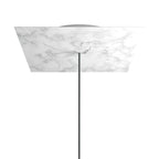 Lampenbaldachin XXL Rose-One quadratisch, 400 mm mit 1 Loch und 4 seitlichen Löchern – Marmor Carrara