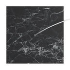 Baldachin XXL Rose-One quadratisch, 400 mm mit 1 Loch und 4 seitlichen Löchern – Marmor Marquina – Ansicht 2