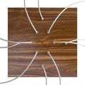 Rose-One XXL Baldachin quadratisch, 400 mm mit 10 Löchern und 4 seitlichen Löchern – Holz – Ansicht 2