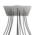 Lampenbaldachin XXL Rose-One quadratisch, 400 mm mit 12 Löchern und 4 seitlichen Löchern – Beton