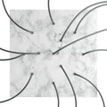 XXL-Rosette Rose-One quadratisch, 400 mm mit 12 Löchern und 4 seitlichen Löchern - Carrara-Marmor – Ansicht 2