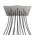 Lampenbaldachin XXL Rose-One quadratisch, 400 mm mit 14 Löchern und 4 seitlichen Löchern - Beton