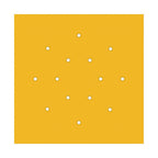 Rosone XXL Rose-One quadratisch, 400 mm mit 14 Löchern und 4 seitlichen Löchern – Senfgelb – Ansicht 3