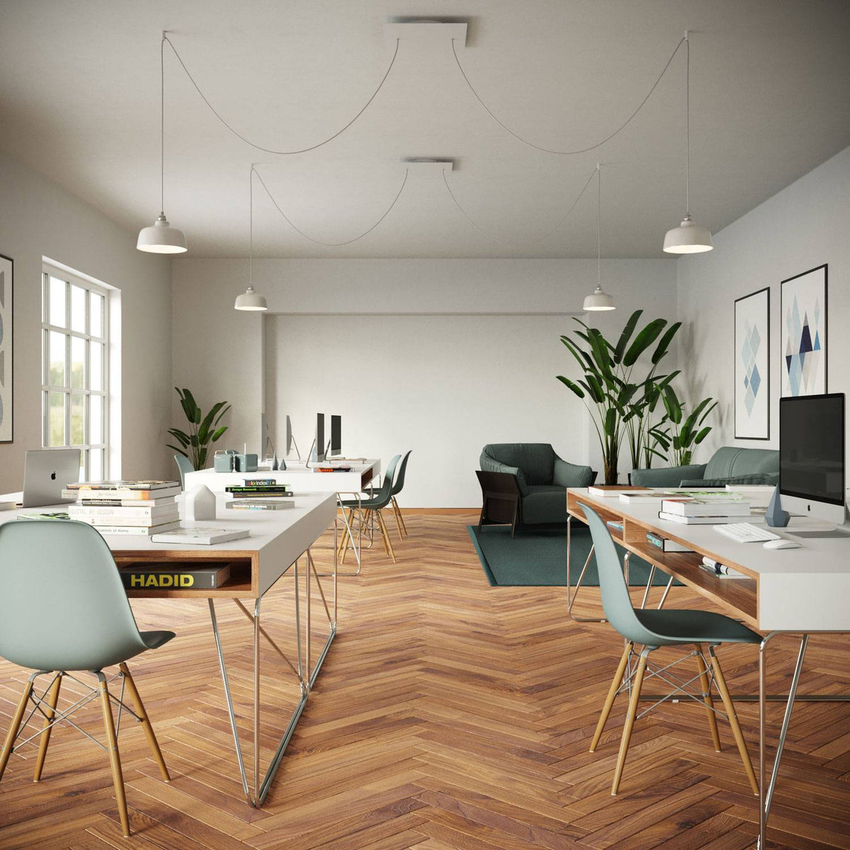 XXL-Baldachin Rose-One quadratisch, 400 mm mit 2 Löchern und 4 seitlichen Löchern - Beton – Ansicht 5