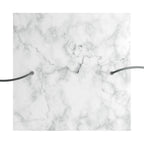 XXL Baldachin Rose-One quadratisch, 400 mm mit 2 Bohrungen und 4 seitlichen Bohrungen – Carrara-Marmor – Ansicht 2