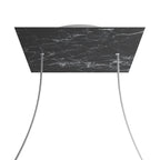 Lampenbaldachin XXL Rose-One quadratisch, 400 mm mit 2 Öffnungen und 4 seitlichen Öffnungen - Marmor Marquina